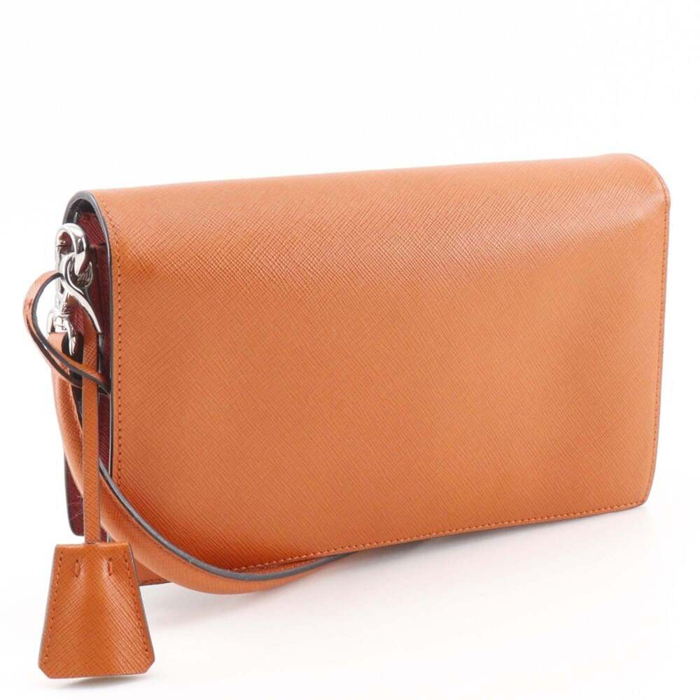 PRADA Red Saffiano Shoulder Bag - Picture 3 of 16
